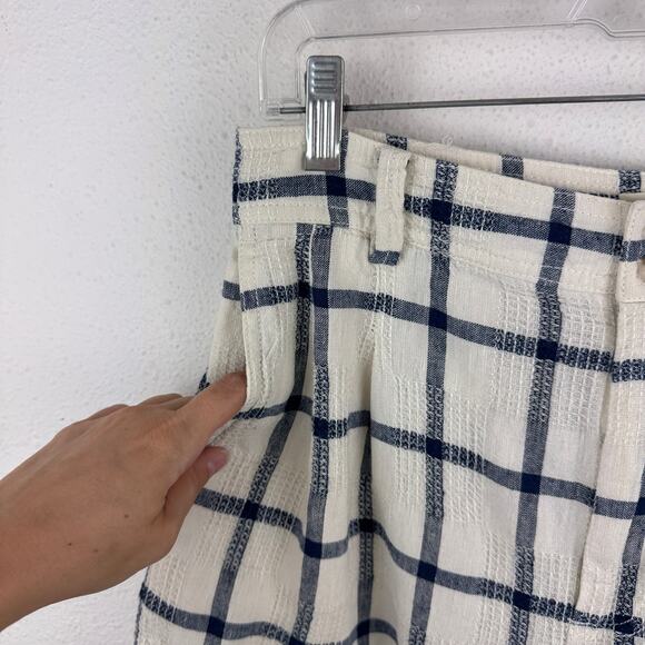 Madewell Linen-Cotton Pleated Shorts in Windowpane - Picture 3 of 6